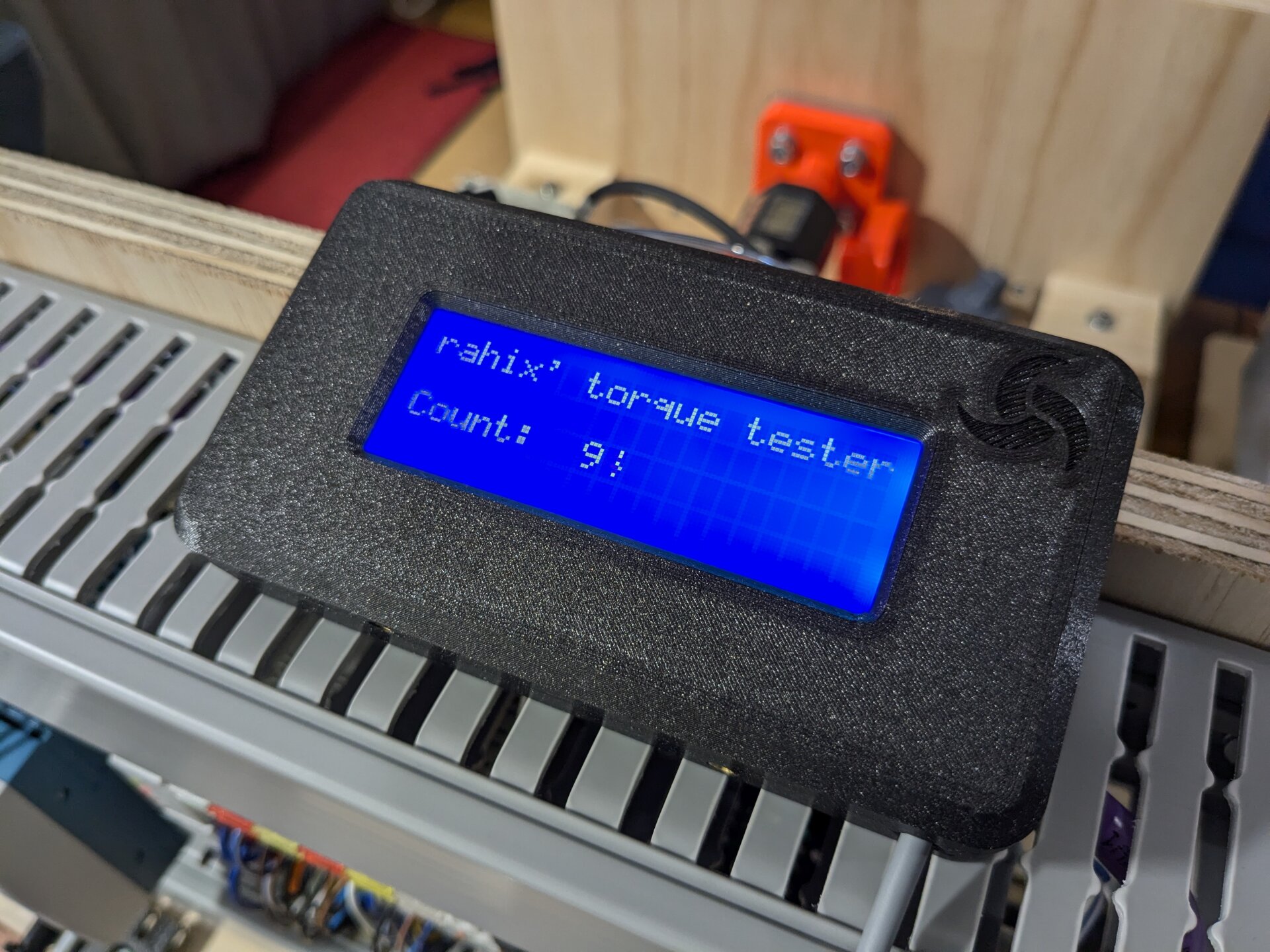 LCD readout during a run